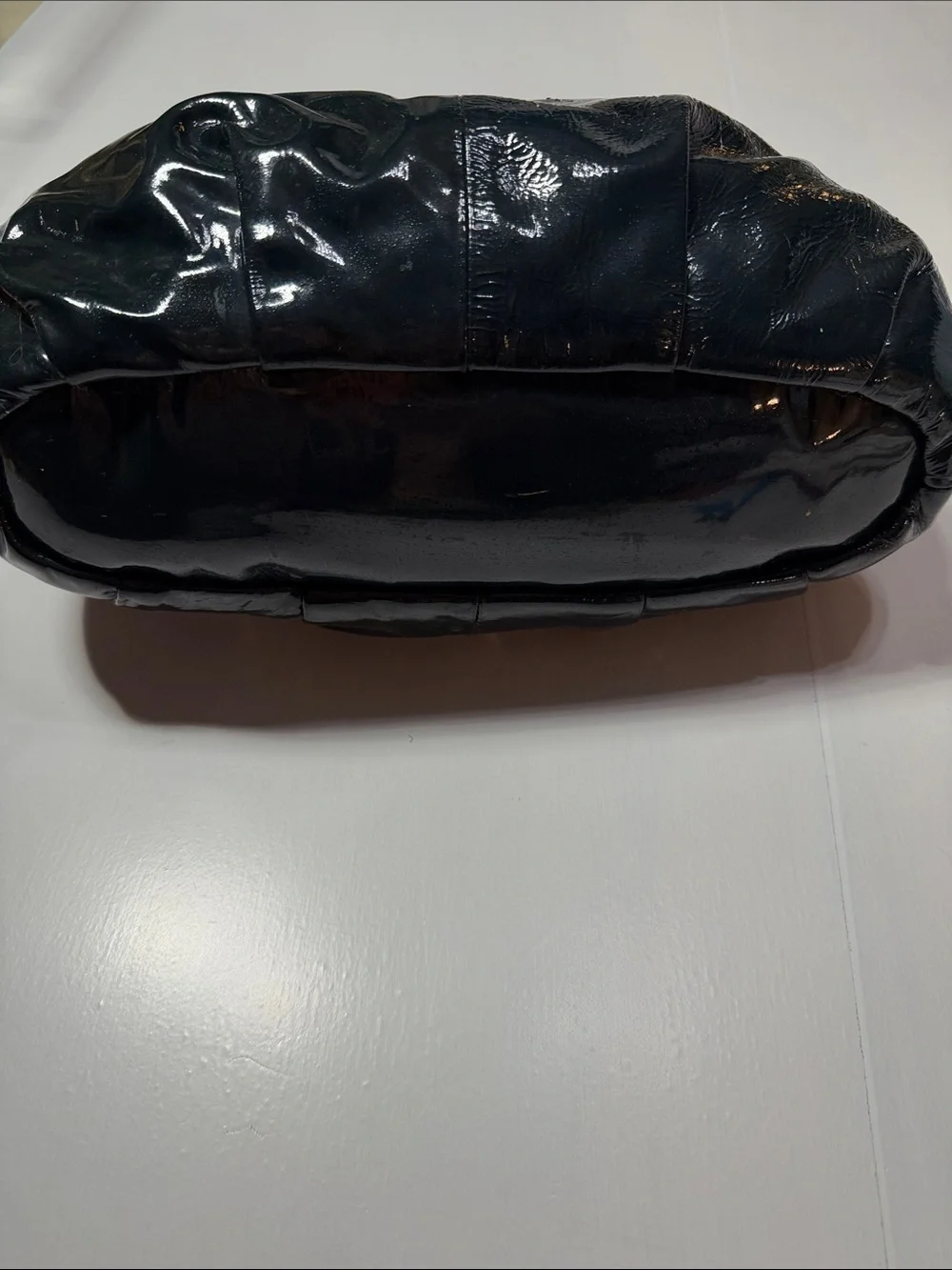 Coach Madison Black Patent Leather Sophia Satchel Bag